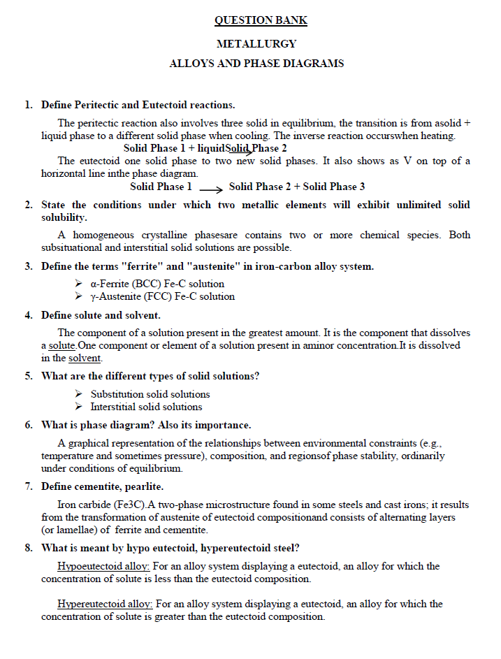 Metallurgical Engineer Licensure Exam Reviewer