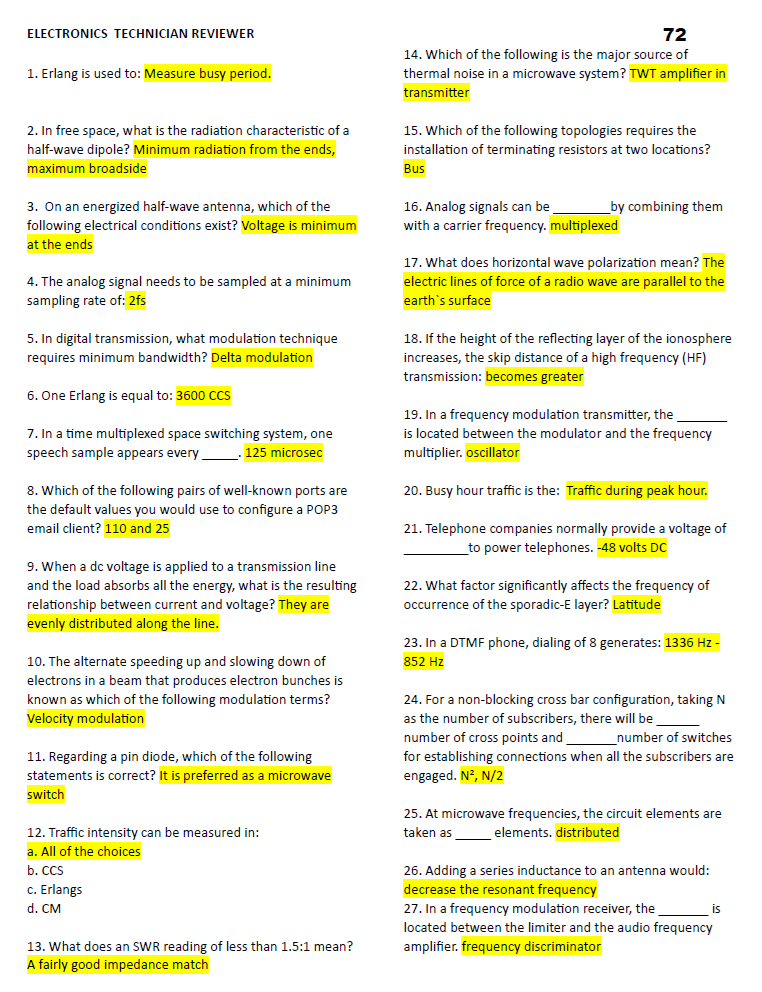 Electronics Technician Licensure Exam Reviewer
