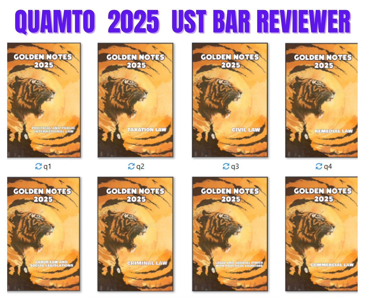 UST Golden Notes Bar Exam Reviewer 2025 Complete Set