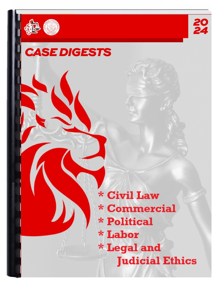 San Beda Case Digest 2024-25 Bar Exam Reviewer