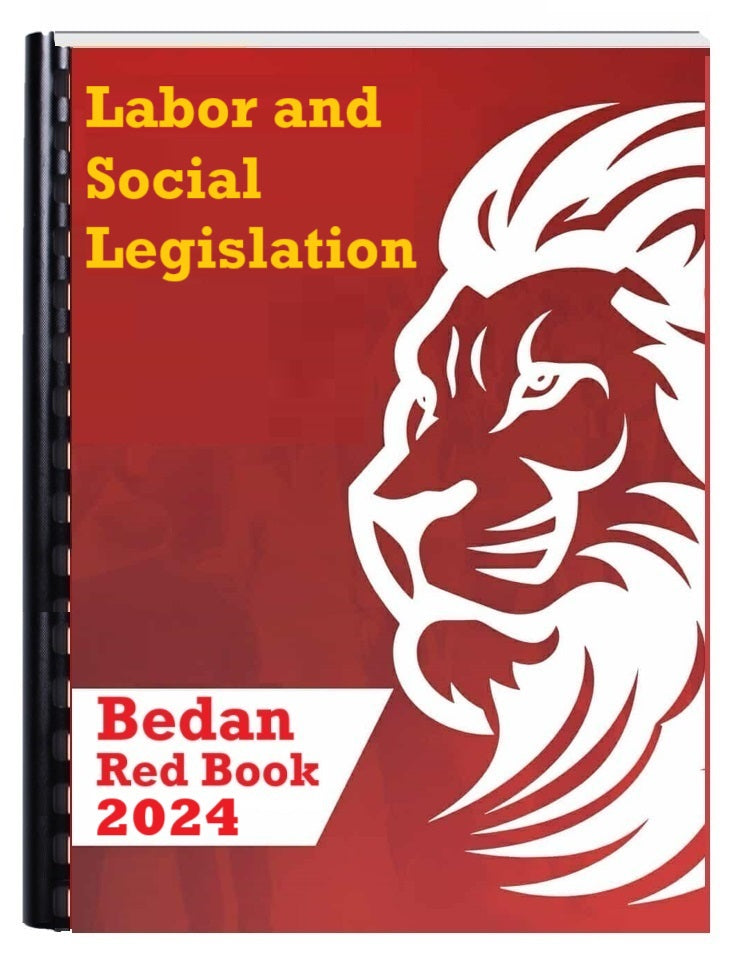 Red Book 2024 Bar Reviewer in LABOR LAW & SOCIAL LEGISLATION