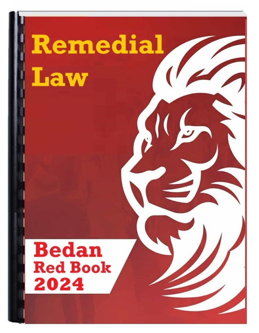 San Beda Red Book 2024 Bar Reviewer in REMEDIAL LAW