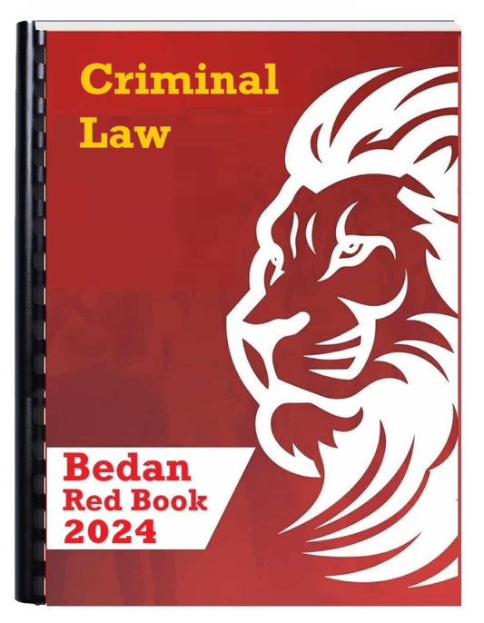 SAN BEDA RED BOOK 2024 CRIMINAL LAW BAR EXAM REVIEWER