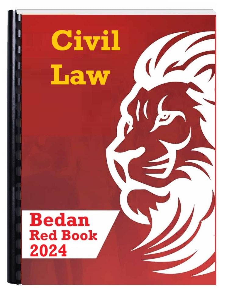 SAN BEDA RED BOOK 2024 CIVIL LAW REVIEWER (San Beda Red Book Bar Exam Reviewer)
