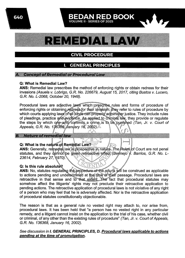 Bedan Red Book 2025 Complete Bar Exam Reviewer