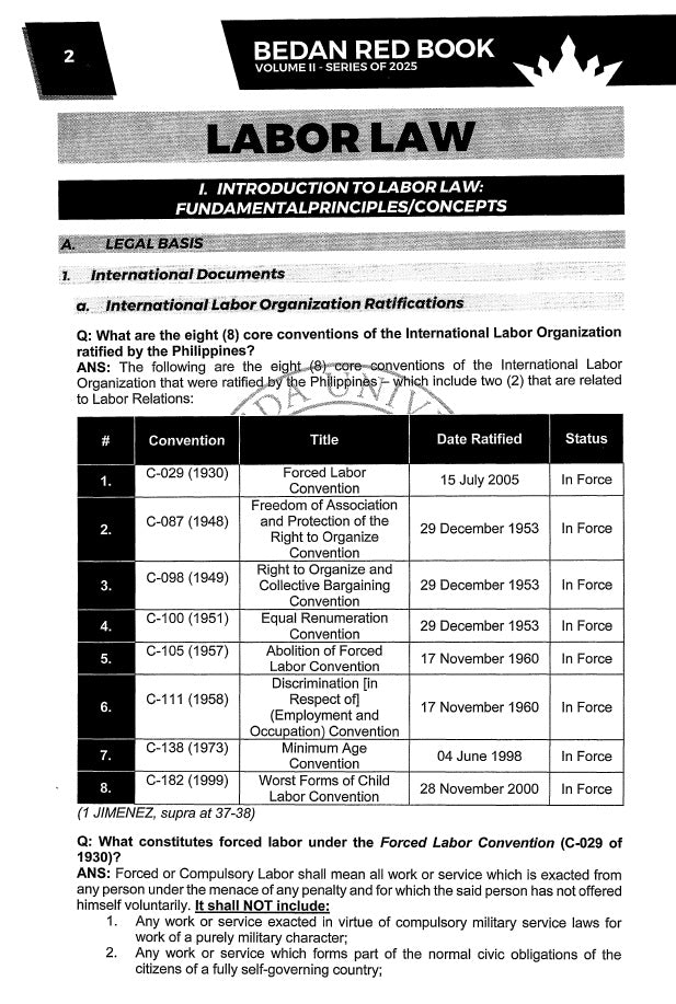 Bedan Red Book 2025 Complete Bar Exam Reviewer