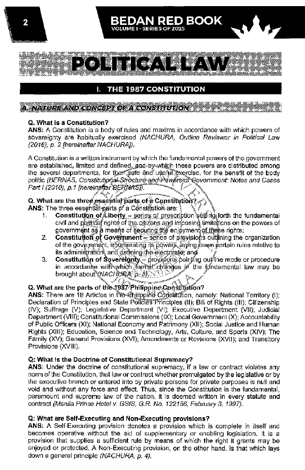 Bedan Red Book 2025 Complete Bar Exam Reviewer