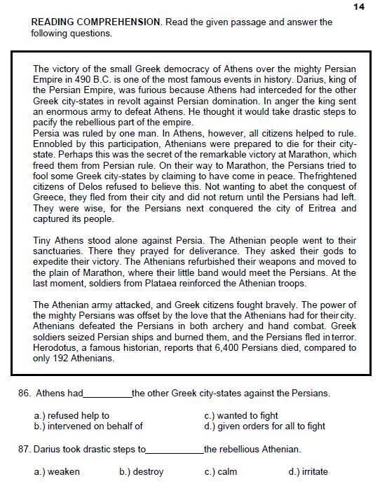 Academy Reviewer for PMMA Entrance Exam 2026