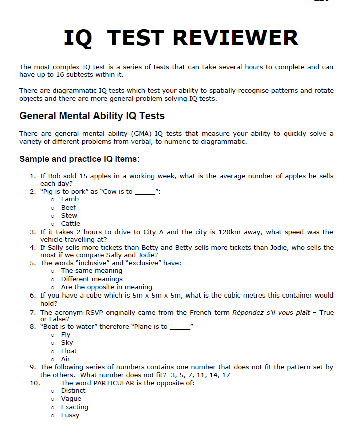 PMMA Entrance Exam Reviewer