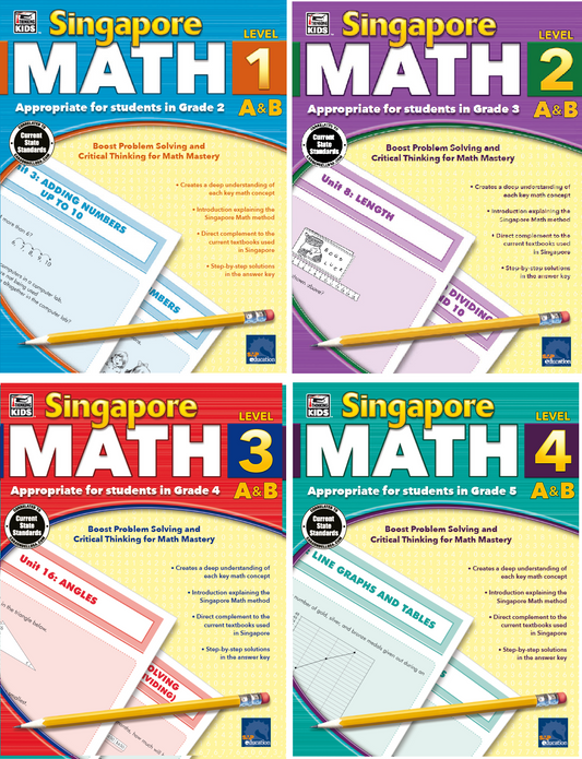 Singapore Math Levels 1,2,3,4