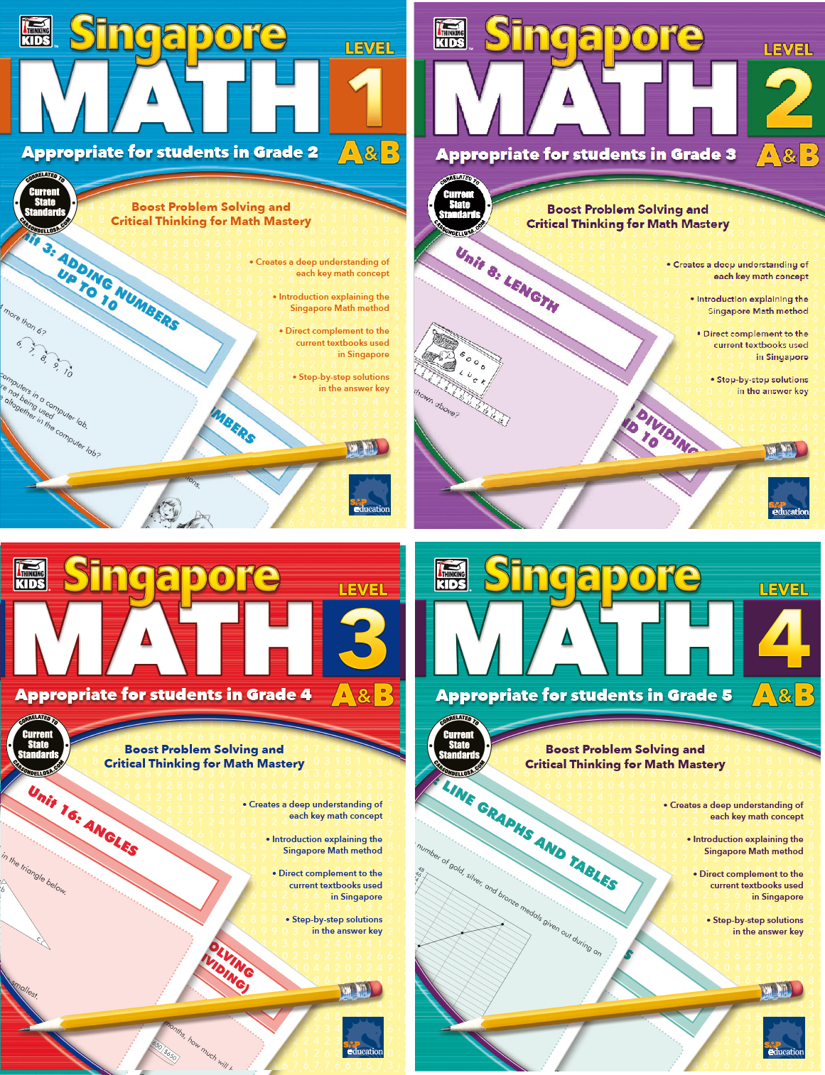 Singapore Math Levels 1,2,3,4